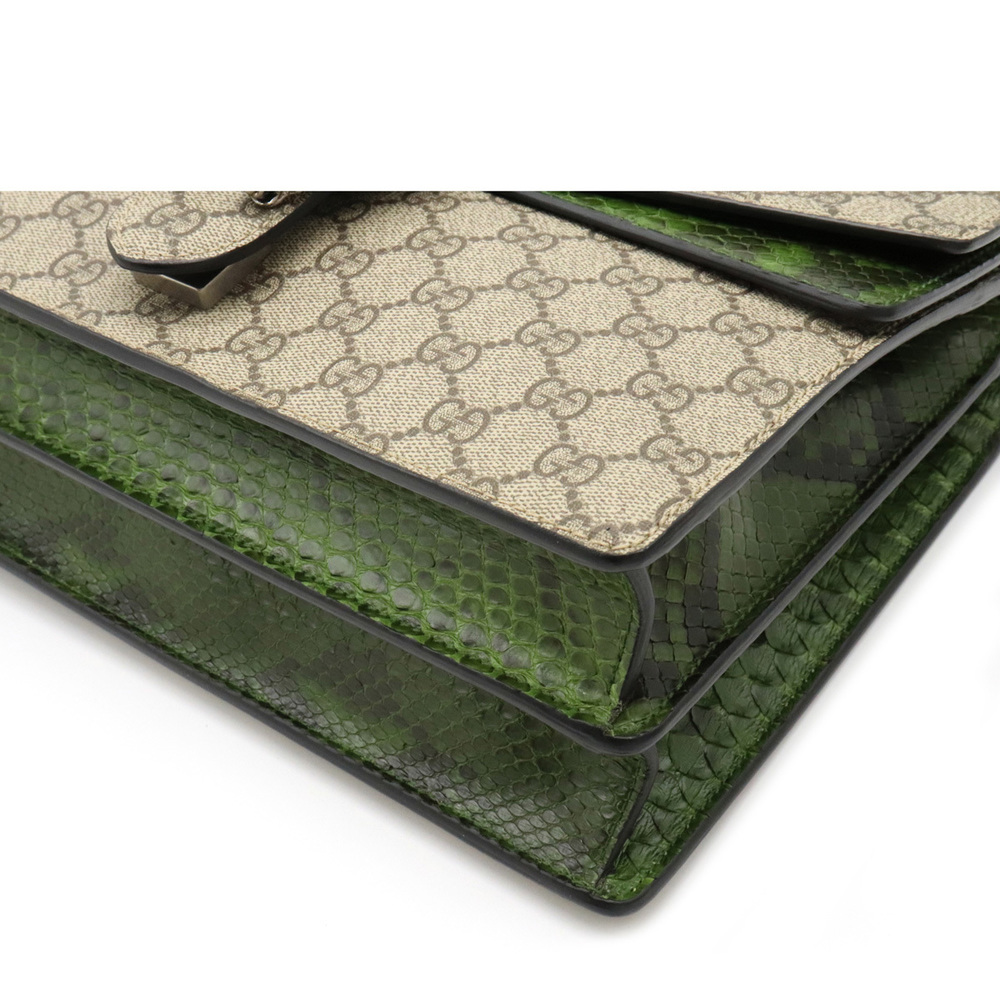 Gucci Gg Supreme Dionysus Python Shoulder Bag Bei… - image 3
